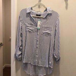 Tinsel striped button down size medium